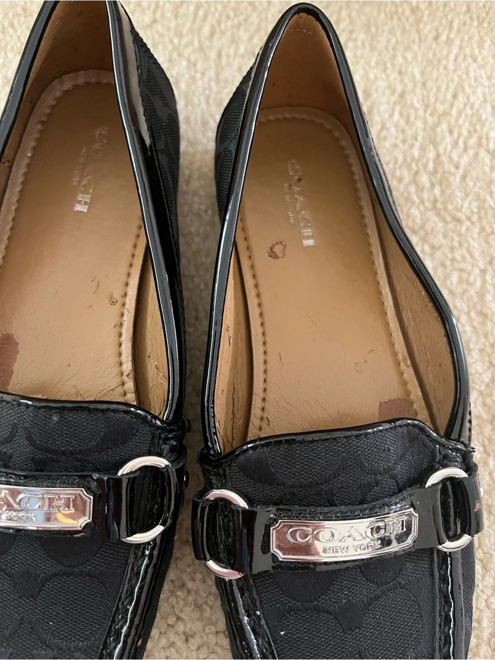 Coach Women’s Black Signature Loafers